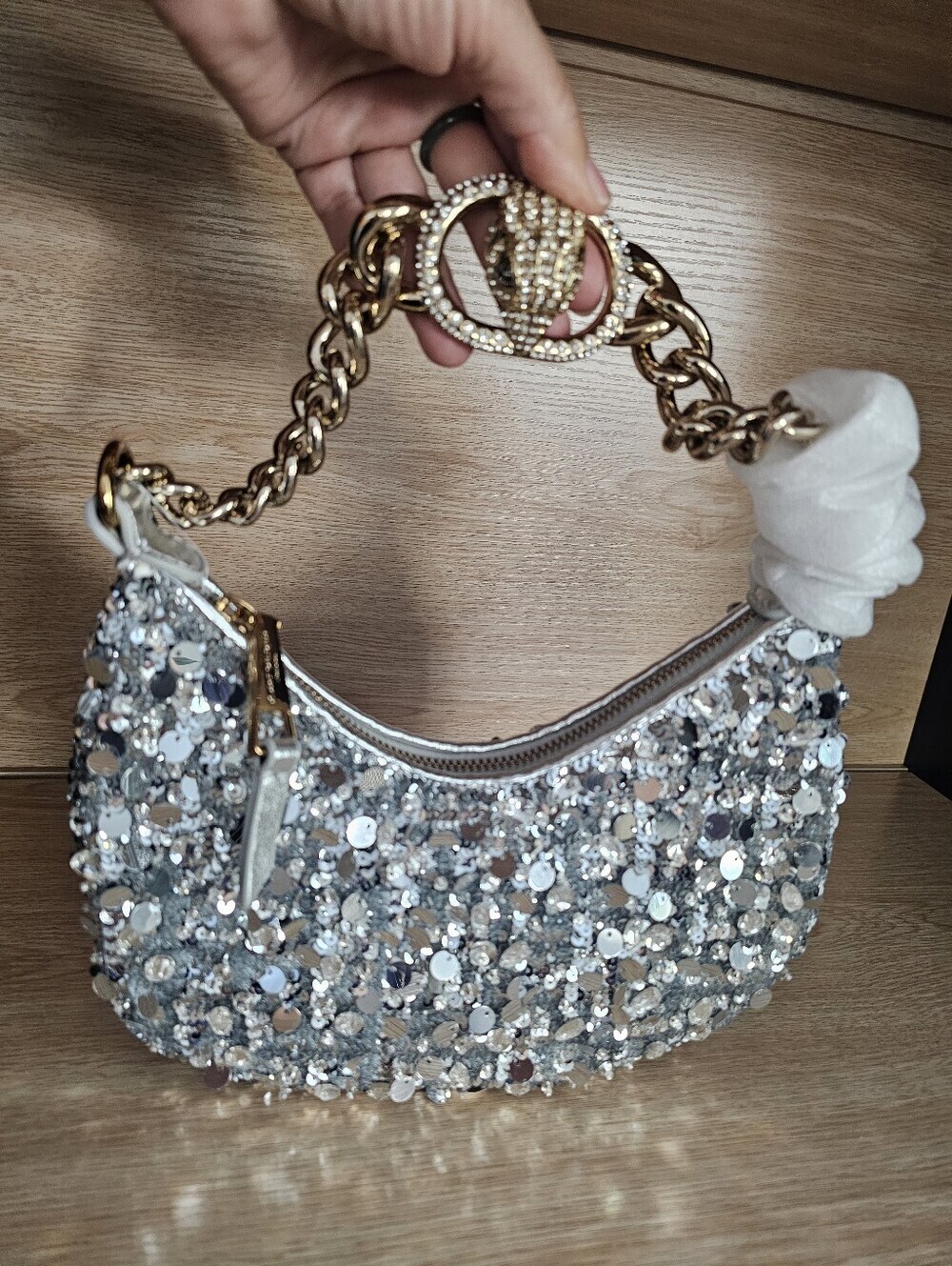 Kurt Geiger London Small Chelsea Chain Hobo Bag.